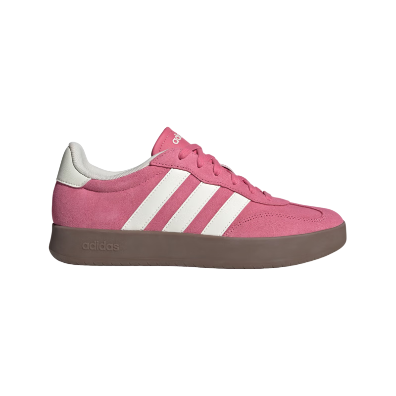 adidas「T头鞋」BARREDA板鞋德训鞋男女阿迪达斯轻运动   粉色/汉玉白/树脂黄   38