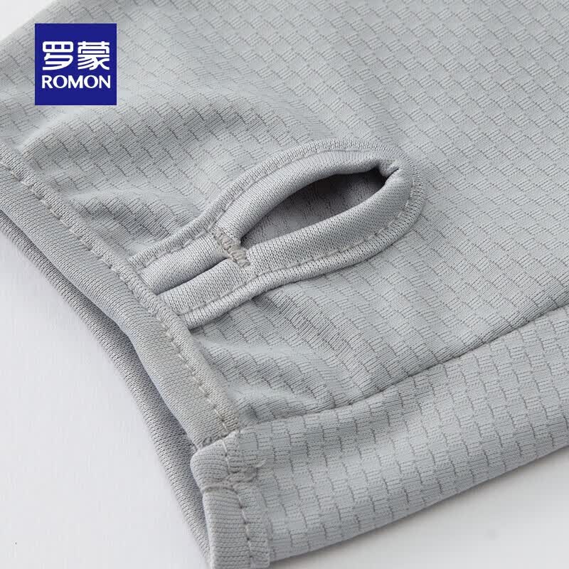 罗蒙(ROMON)女士防晒衣春夏薄款连帽透气亲肤百搭休闲男女同款防晒服UPF50+ 银灰【男款】 3XL