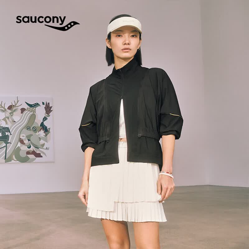 SAUCONY官方女柔和四面弹柔立棉腰头百褶运动短裙