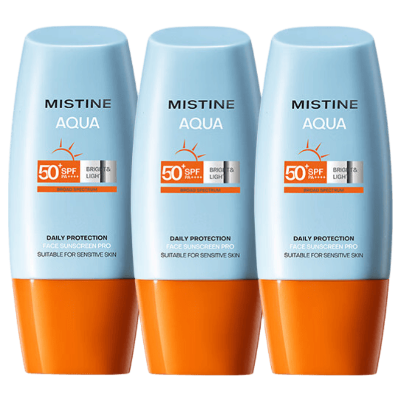 Mistine（蜜丝婷) 新版小黄帽面部水润轻透防晒霜40ml*3 组合装