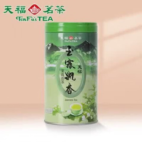 天福茗茶玉露飘香茉莉花茶四川绿茶100g 100克 罐