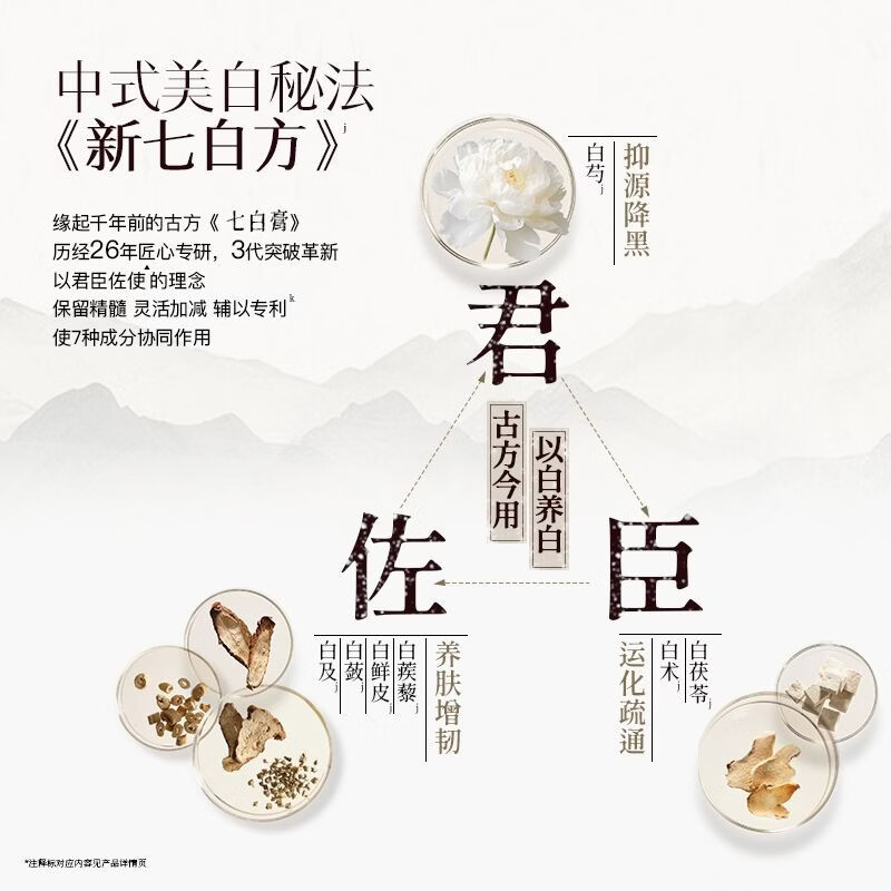 佰草集(HERBORIST)大白泥面膜3.0 透亮新七白美白淡斑保湿提亮涂抹泥膜去角质护肤品 大白泥次抛36袋【6g装】
