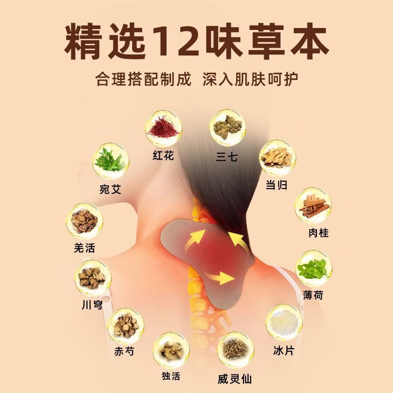 艾思辰艾草贴颈椎贴肩颈腰腿贴艾灸贴热敷腰椎膝盖贴肩周关节贴家用便携 五盒装