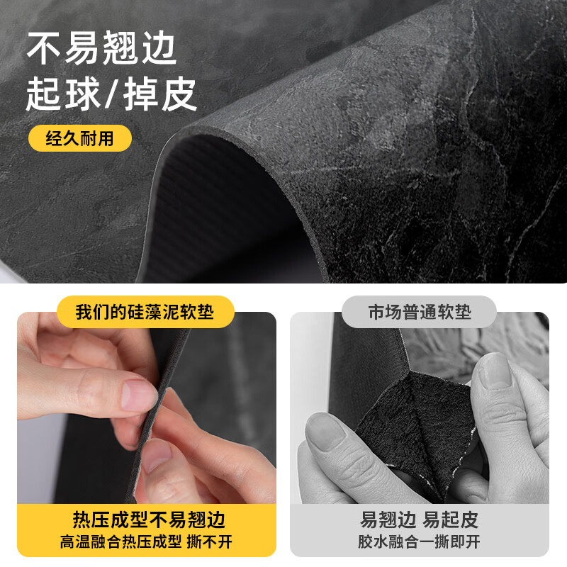 鸿荔达软硅藻泥吸水垫浴室地垫门口进门卫生间家用防滑速干脚垫厕所垫子 享受生活 40×60CM柔软新科技