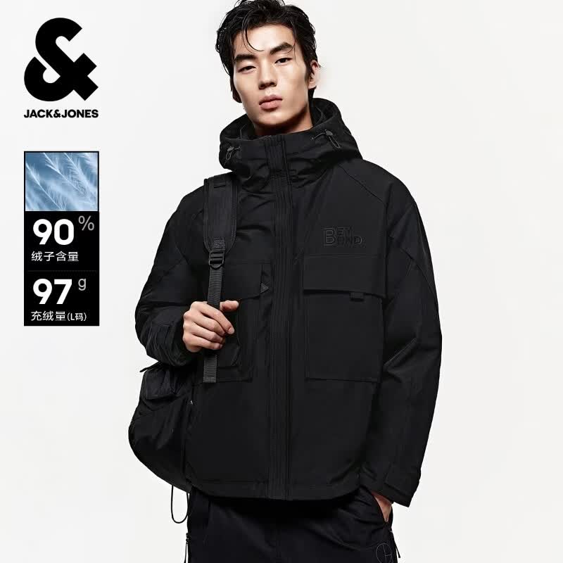 杰克·琼斯(JACK&JONES)男士羽绒服合集 225412004E40黑色 L (180) 京东折扣/优惠券