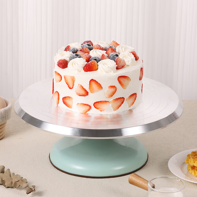 拜杰(bj) 蛋糕裱花转台蛋糕转盘裱花转台旋转裱花台铝合金托台旋转