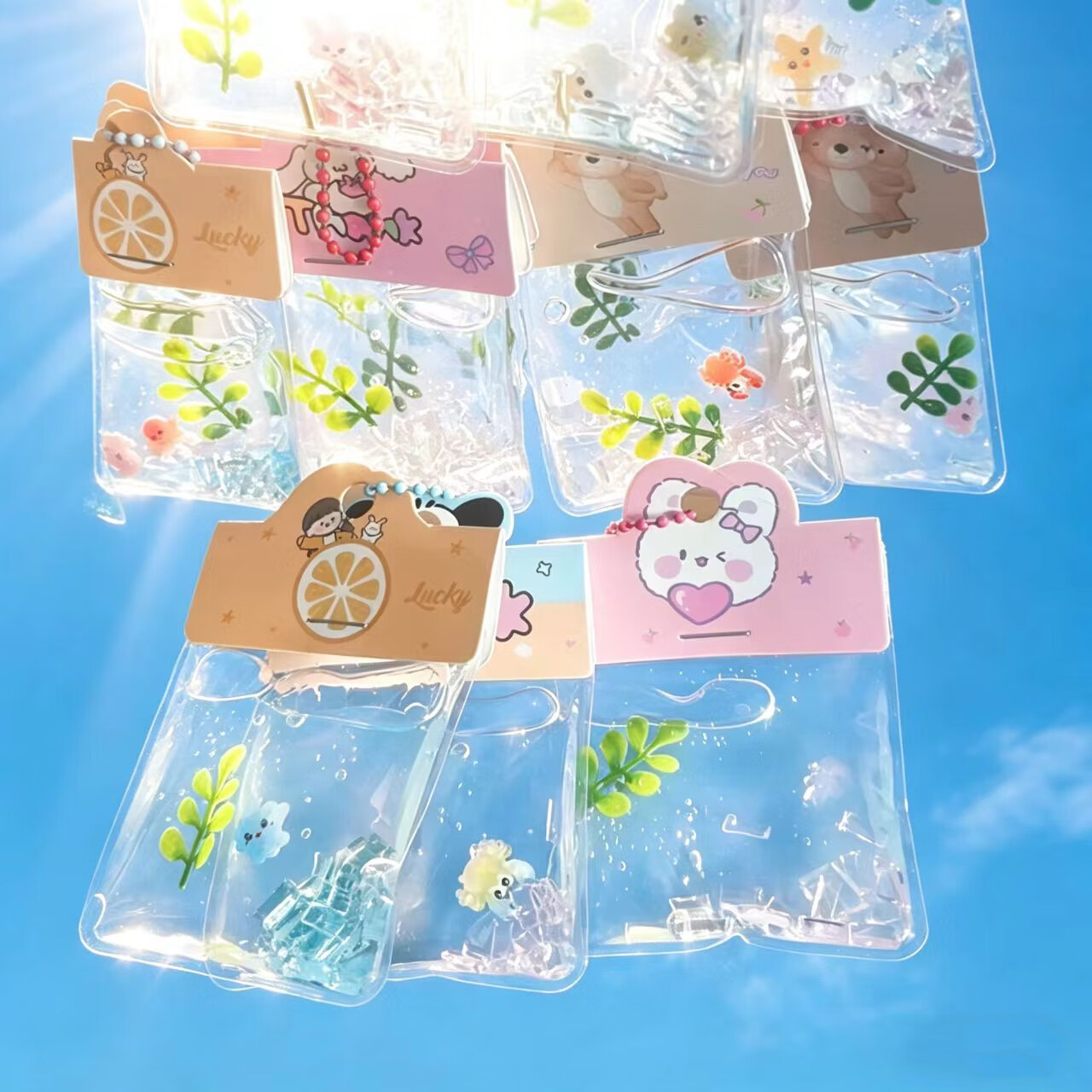 可爱小礼品史莱姆挂件 少女心包包挂饰 海洋风治愈系小礼物 50个 - 少女心礼品挂件