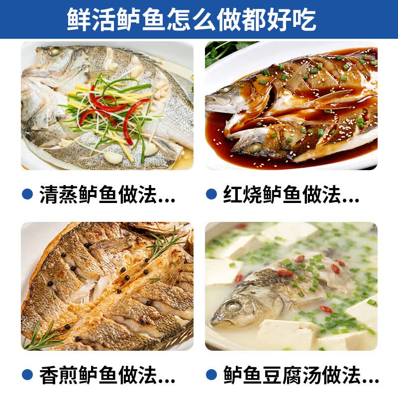 潮夫道开背海鲈鱼 三去免处理无抗生素刺少肉厚海捕海鲜水产鱼类生鲜 海鲈鱼2条装(400-500g/条)