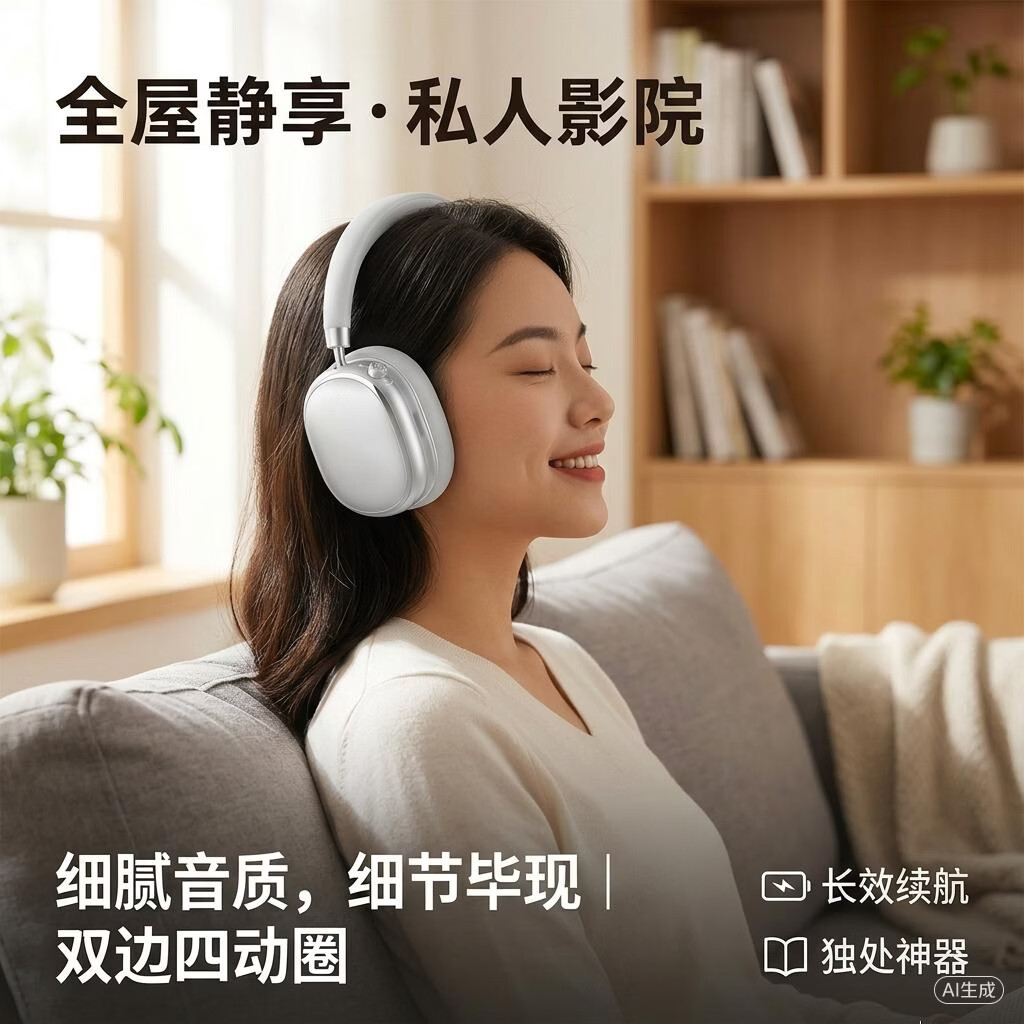 FOFUN【四动圈丨空间音频】无线头戴式蓝牙耳机主动降噪有线电竞游戏音乐空间音效超长续航6.0 星耀金 【异轴HiFi+四动圈-58dB自适应降噪 】