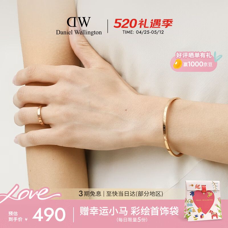 丹尼尔惠灵顿（DanielWellington）dw手镯女[520送女朋友礼物]经典玫瑰金小号手镯情侣款DW003