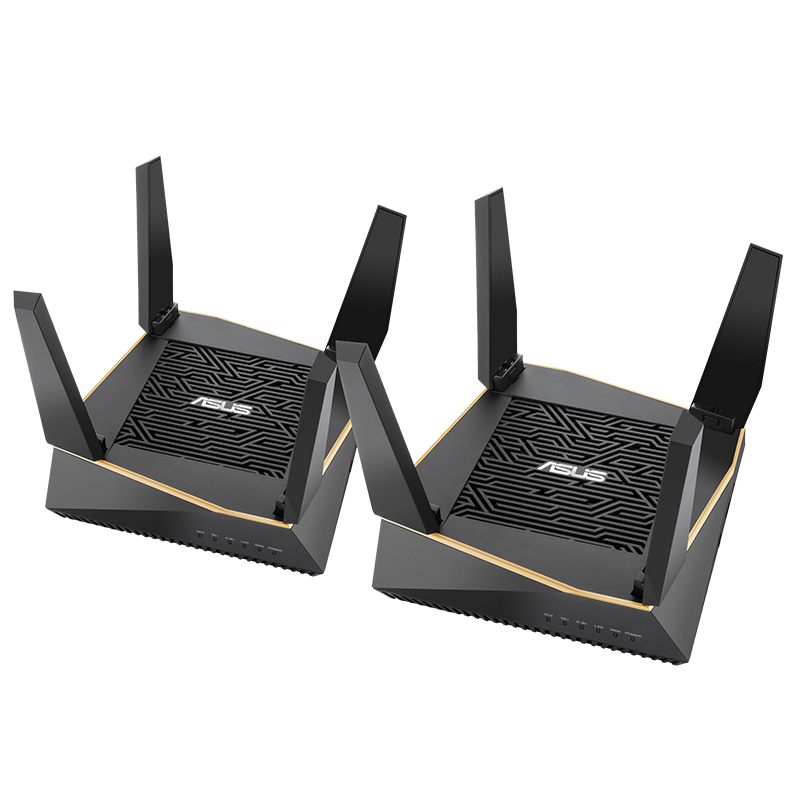 ASUS 华硕 RT-AX92U 三频6000M 千兆Mesh无线分布式路由器 Wi-Fi 6 两个装 黑色