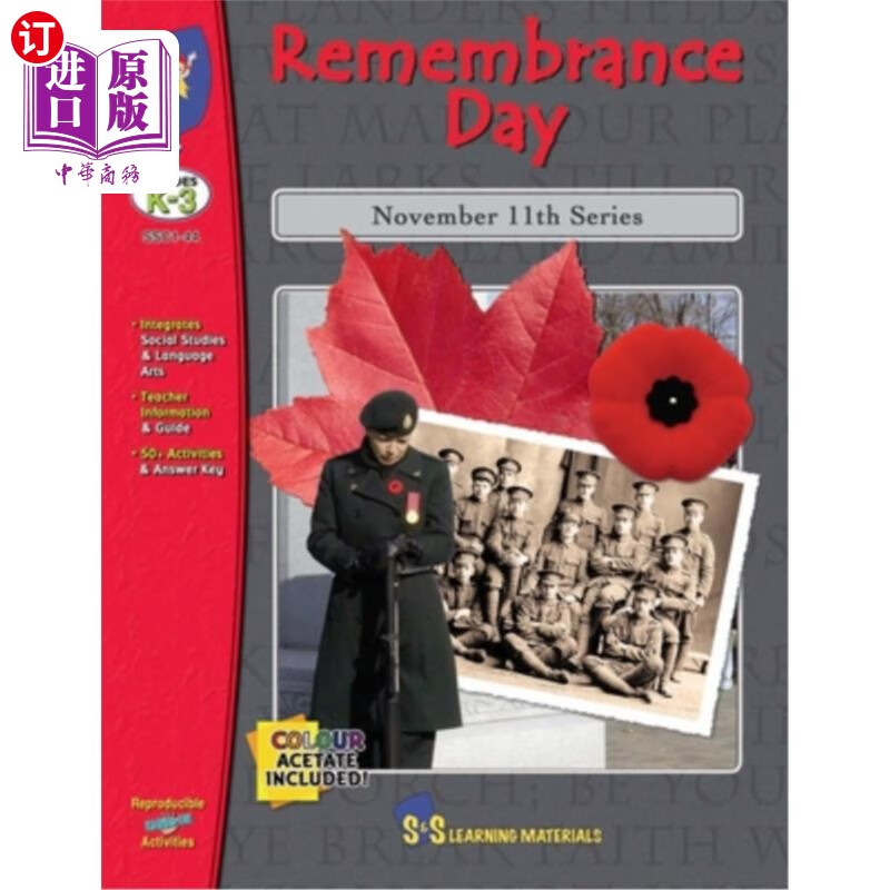 海外直订remembrance day grades k to 3 阵亡将士纪念日k至3年级
