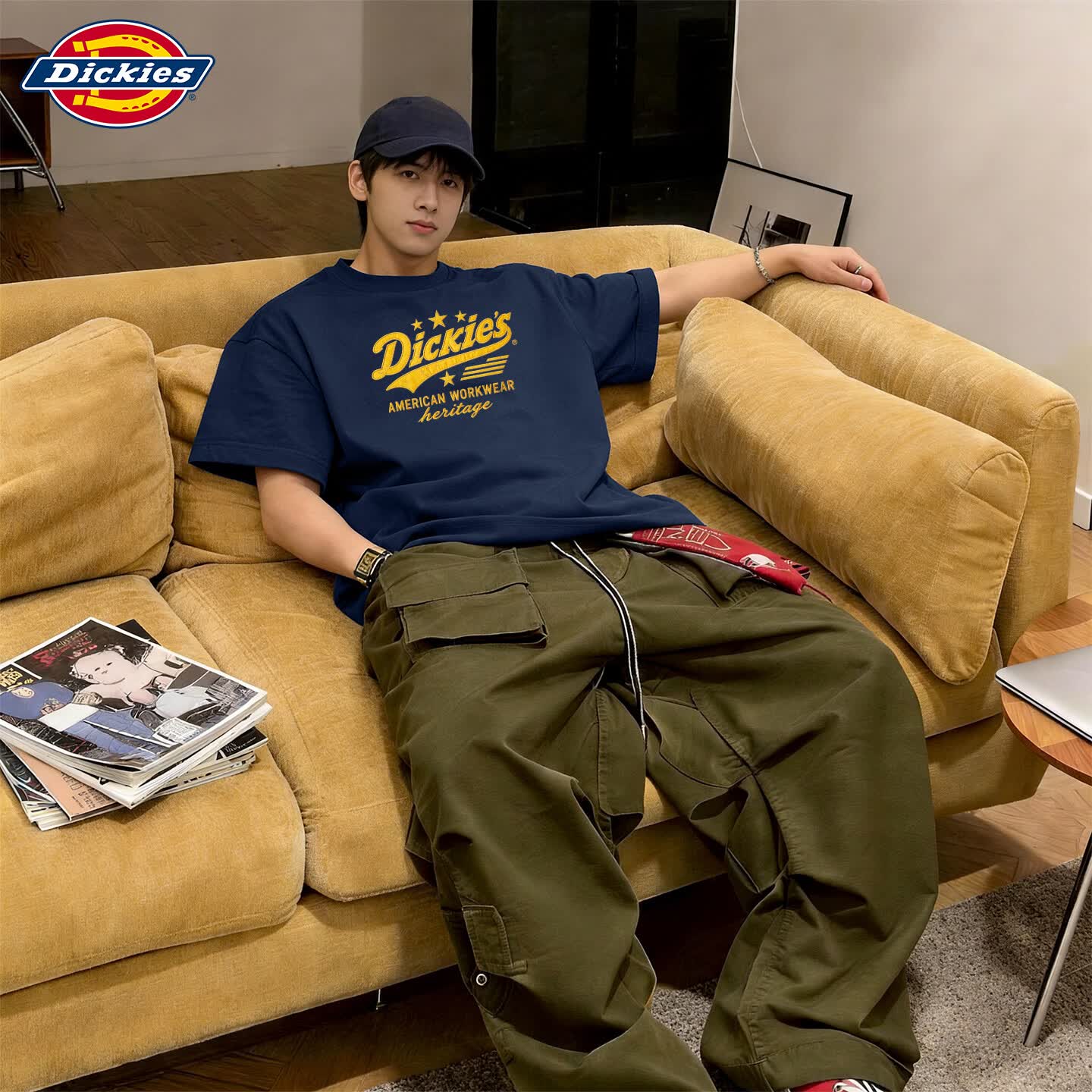 Dickies男士短袖T恤2026新款夏季纯棉圆领上衣男美式潮牌印花男款衣服