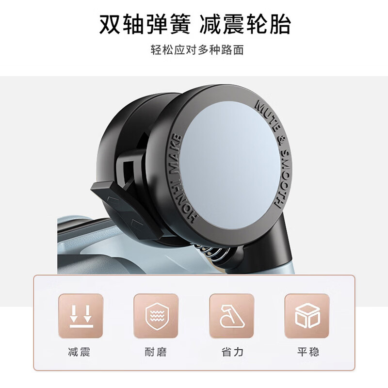Walker Shop拉杆箱行李箱2026新款铝框旅行箱大容量万向轮前开盖多功能登机箱 蓝色【TSA密码锁】 24英寸 【需托运 | 顺丰快递】