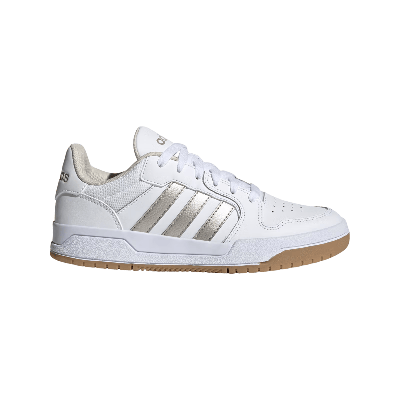 adidas ENTRAP美式校园风运动少年感复古篮球风板鞋男女阿迪达斯 白/金色   37  