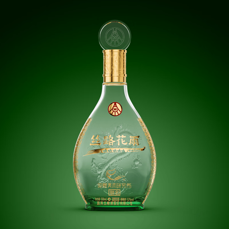 五粮浓香总厂出品 丝路花雨敦煌美术研究所联名 浓香型白酒 高端宴请送 52度 500mL 6瓶 五粮液丝路花雨整箱装