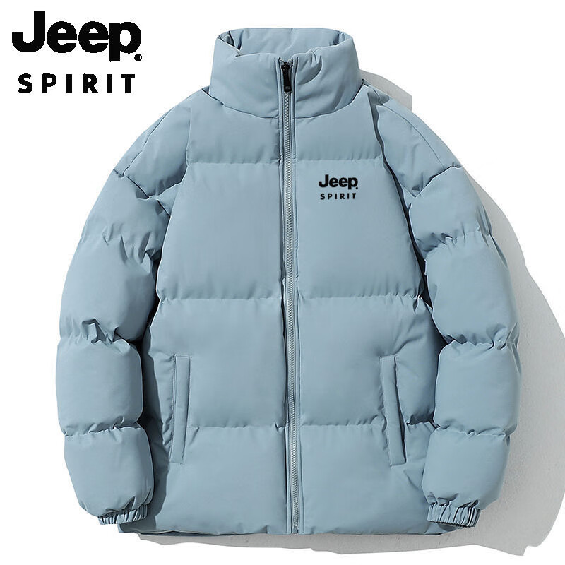 JEEP SPIRIT羽绒棉服男秋冬季2024新款洋气面包棉衣外套冬天加厚棉袄 黑色+面包服【宽松版型】 M 建议【80-100斤】
