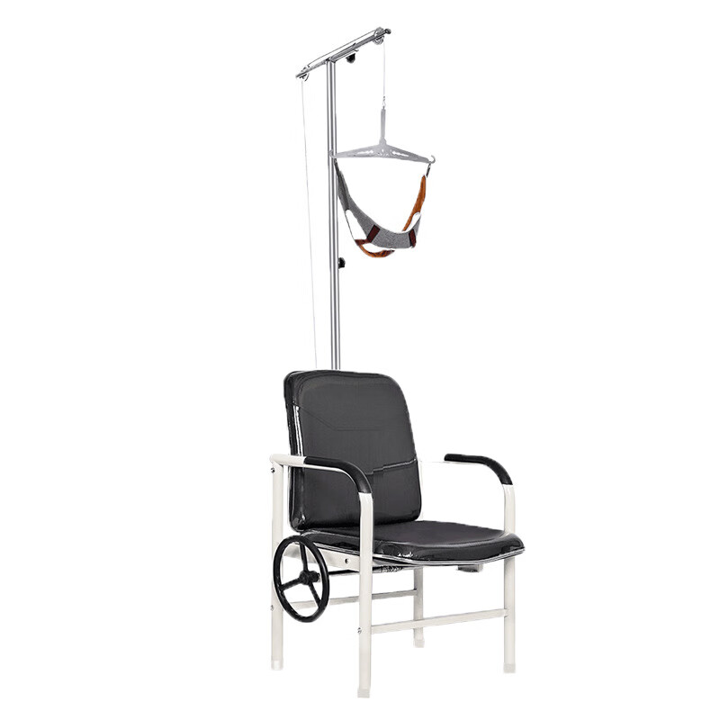 颈椎牵引器家用颈部牵引椅吊脖子器颈托拉伸架 简易折叠款【加固型】