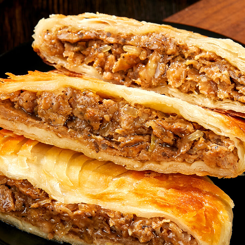 天海藏【10片】金丝牛肉馅饼500g/包 金黄酥脆营养早餐速食面点 金丝牛肉馅饼500g*2袋