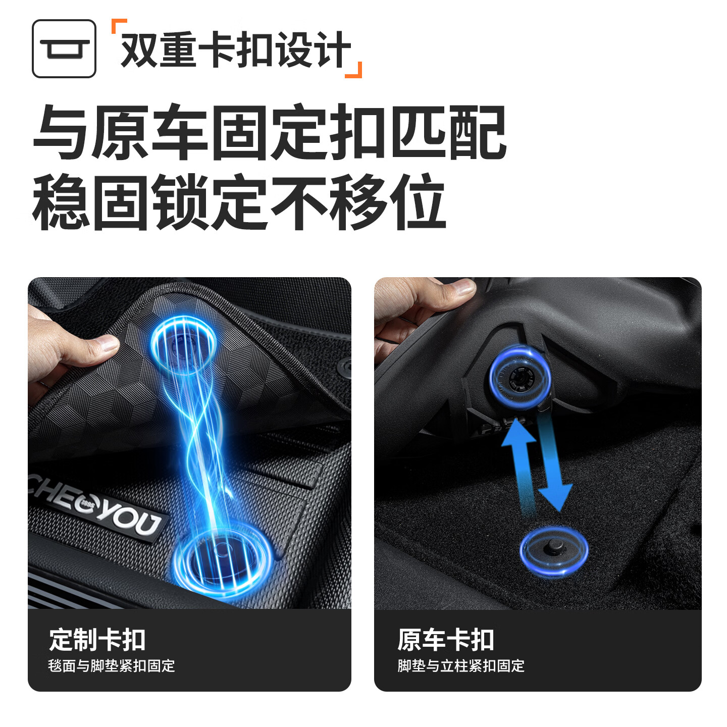 车丽友 汽车脚垫TPE全包围专用于深蓝S05 TPE脚垫+碳纤丝【家用首选】黑色 深蓝S05(25款-至今)