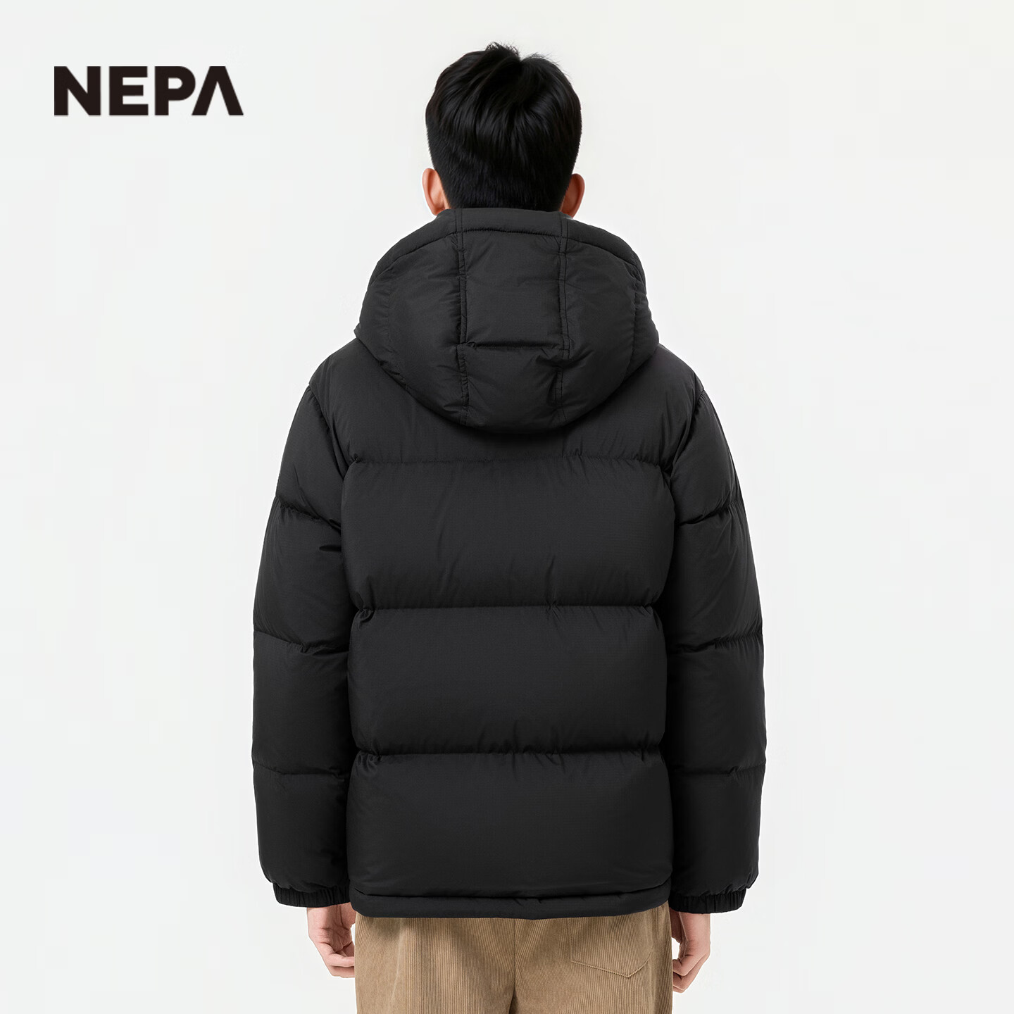 NEPA耐葩户外秋冬男士羽绒服时尚保暖羽绒服CL72067 C01黑色 M 175/92A(100)