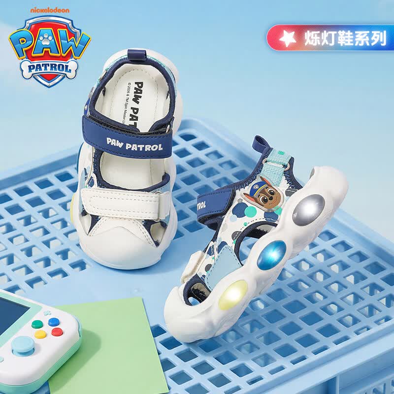 汪汪队立大功（PAW PATROL）汪汪队凉鞋软底学步鞋防滑洞洞鞋新款童鞋透气沙滩鞋运动鞋涉水鞋 蓝色阿奇 升级款 29
