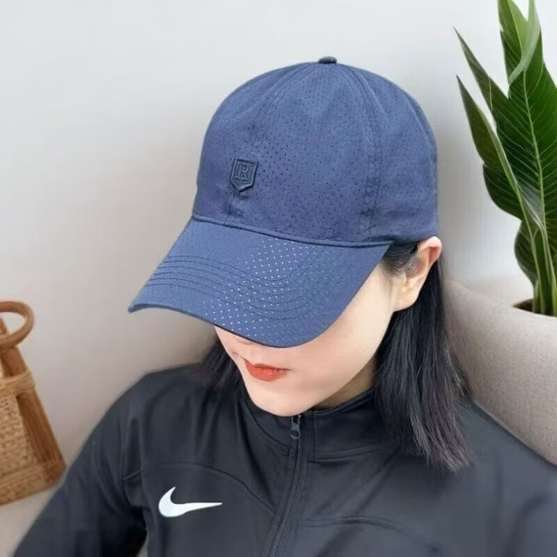 炫世柠檬防晒帽子男女同款速干透气孔夏户外百搭休闲运动网眼防晒遮阳帽子 白色 均码