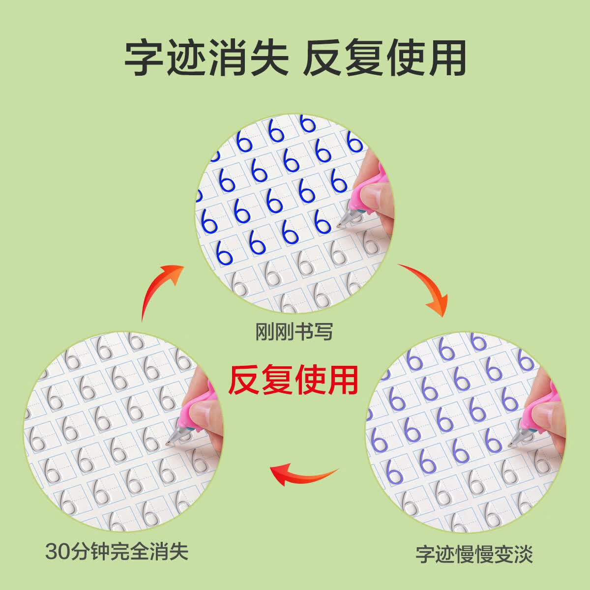 【厂家直供】数字练字帖幼儿园凹槽控笔训练儿童字帖练字本幼小衔接入门描红本 数字0-100