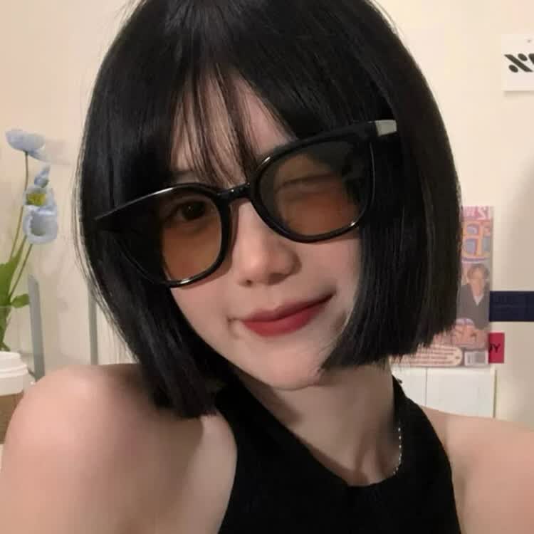简北镜墨镜女2026新款复古小框同款太阳镜男网红街拍潮流太阳眼镜凹造型 果冻蓝橘片 均码