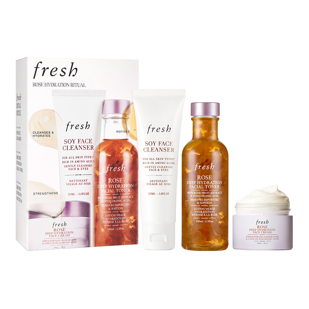 Fresh【新品上市】玫瑰润泽净澈臻选礼盒（玫瑰水100+面霜30+洁面50）