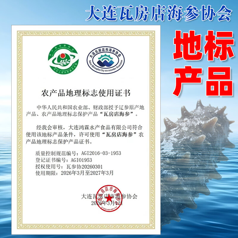 亿鲜笙鲜蒸即食海参鲜活加工佛跳墙食材大连辽刺参中老年滋补高营养海参 4-8只/斤【特大地标认证辽参】 2斤装