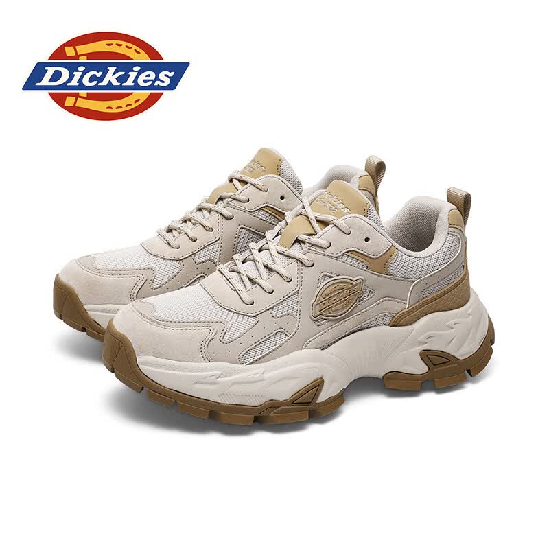 Dickies品牌男鞋2026夏季新款户外徒步减震运动鞋百搭老爹鞋透气休闲鞋男 沙色 45