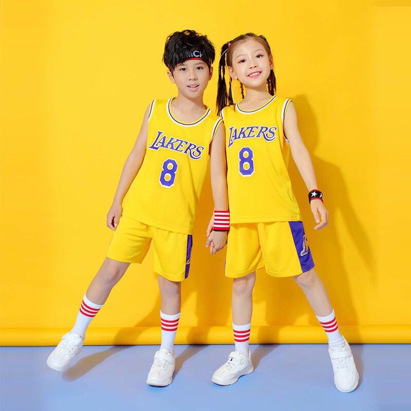嫒嘻悠8号儿童篮球服套装男女童夏季球衣幼儿园小学生速干运动背心 kb