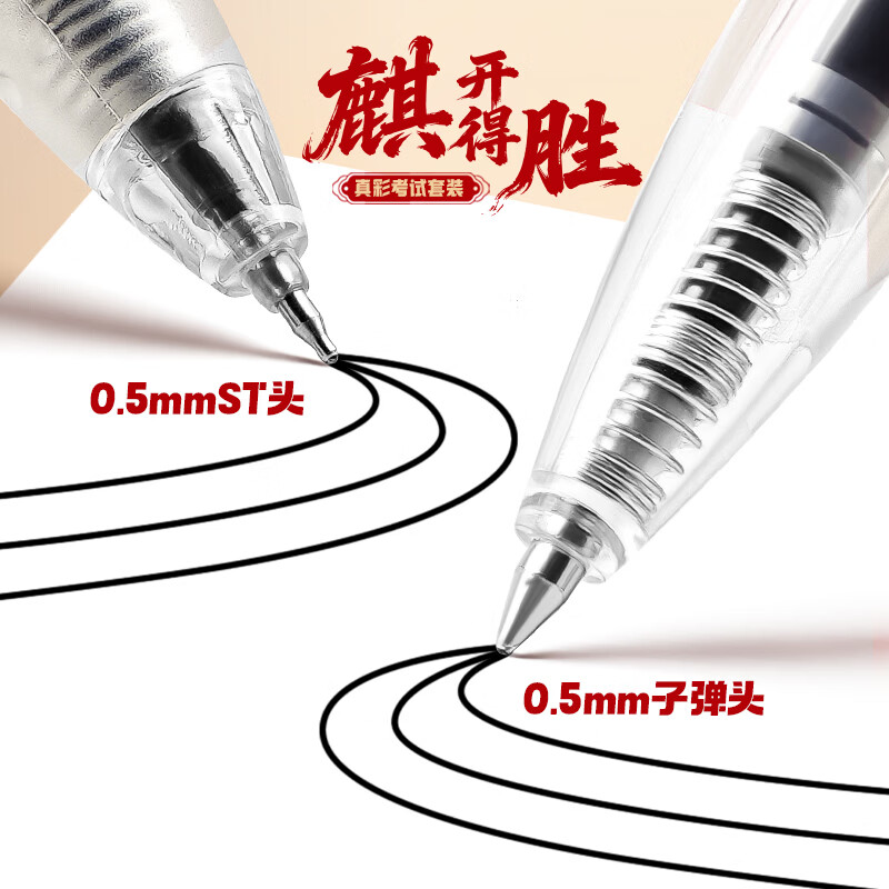 真彩(TRUECOLOR)金榜题名中考高考考试专用文具套装学生考研一整套可带入考场考试专用2b涂卡笔透明垫板文具用品 【麒开得胜-15件套】