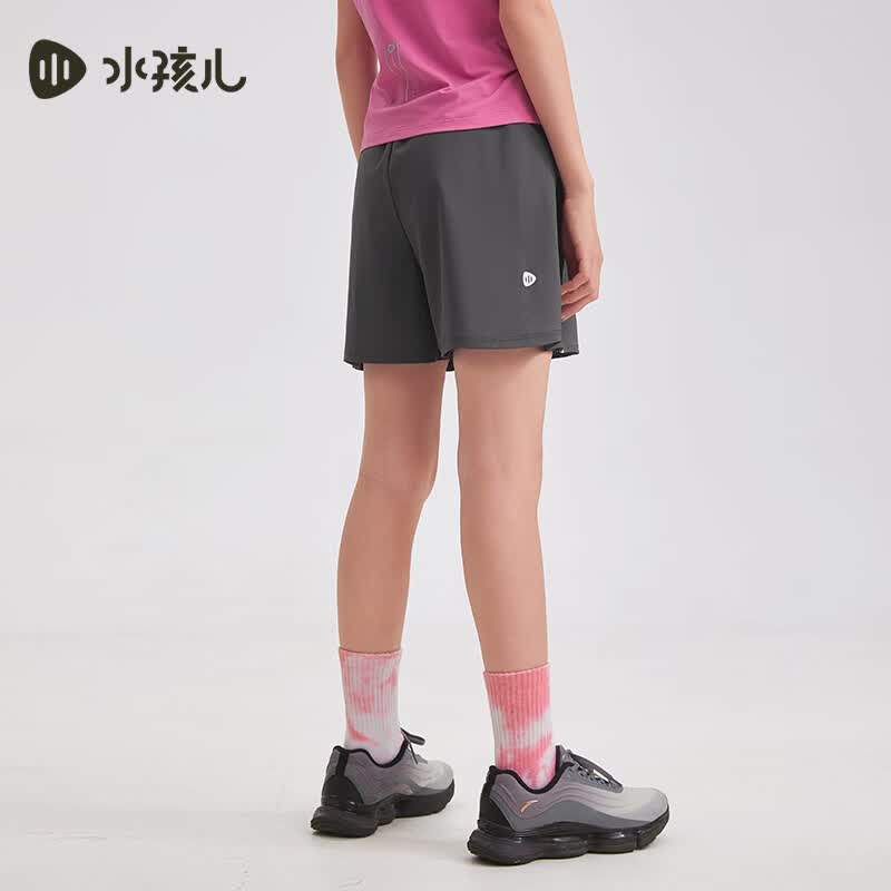 水孩儿（SOUHAIT）女童防晒短裤夏季凉感裙裤儿童百搭裤子 薄墨灰SHTXGD02CE555S18 110