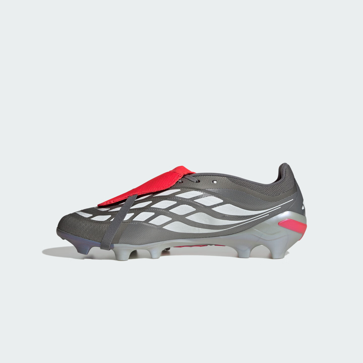 adidas PREDATOR LEAGUE FT FG天然硬草地长钉足球鞋男女阿迪达斯 亮金属铁灰/白金属/亮红 43