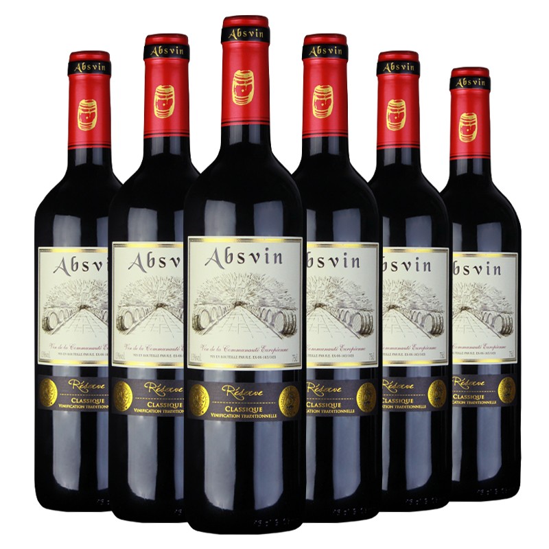 艾贝丝(absvin) 丹魄 干红葡萄酒 法国进口 红酒 六支