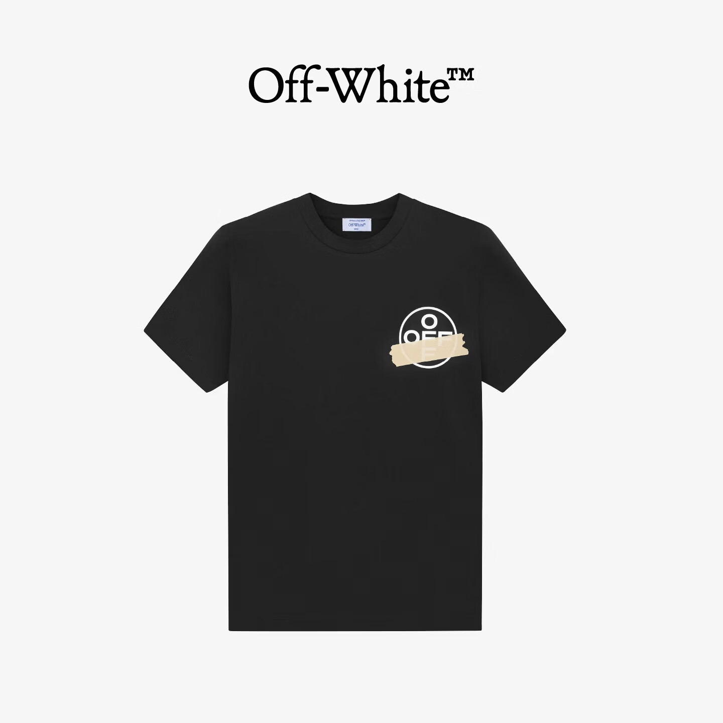 OFF WHITE™夏季t恤男款情侣装男士高端短袖女半袖2026新款潮牌双箭头图案 黑色常规 L