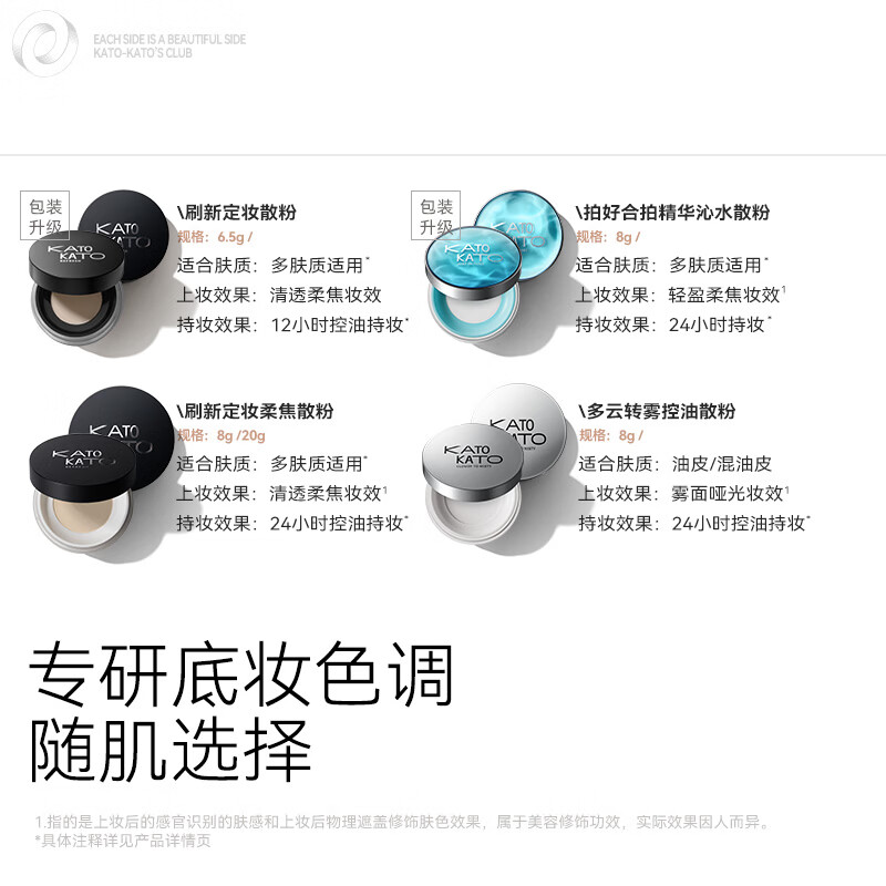 KATO-KATO刷新定妆散粉持妆定妆控油持久补妆蜜粉不易脱妆618礼物送女友 【吸金限定】水散粉-透明白8g