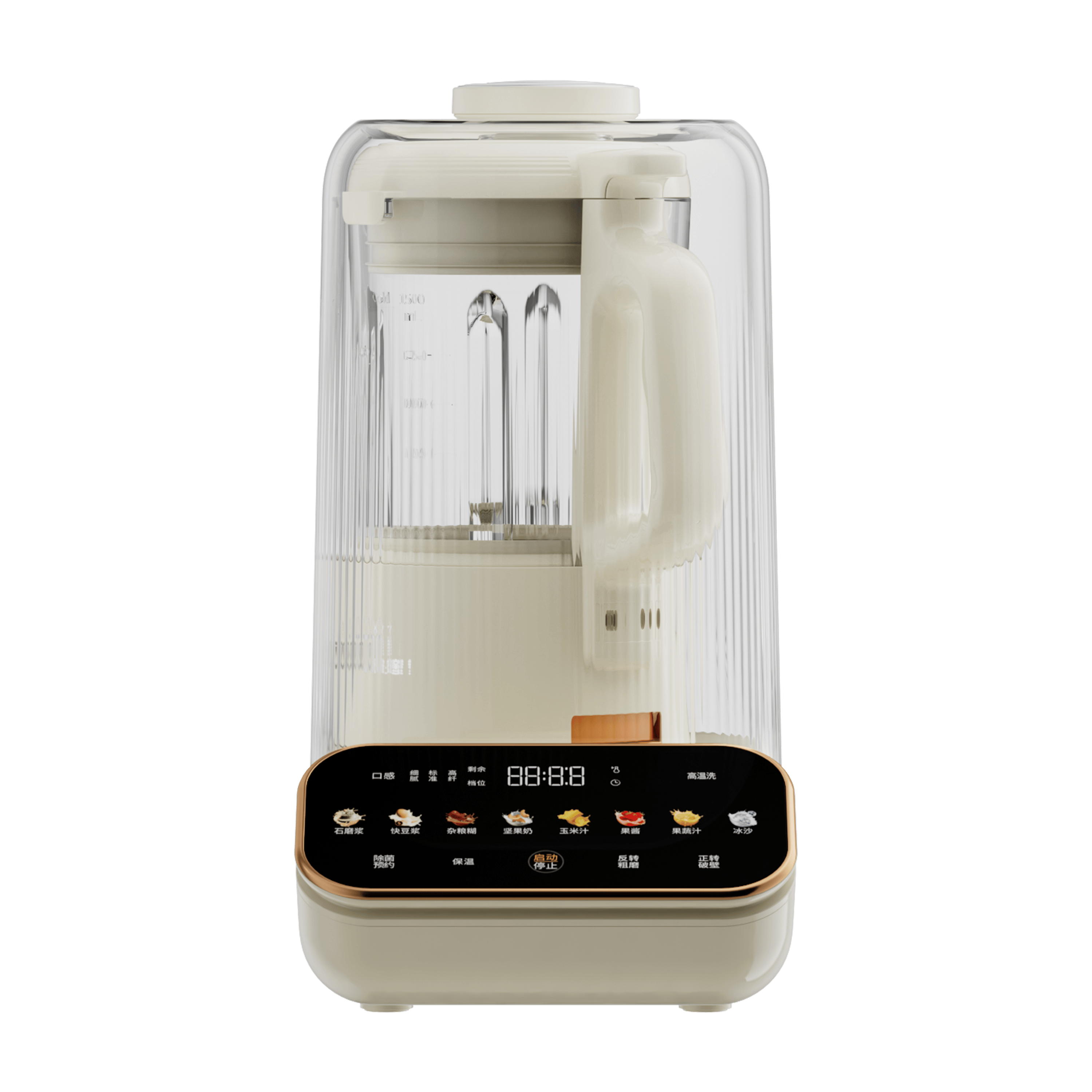美的（Midea）正反转有钛0涂层破壁机家用 1.5L全自动免煮多功能豆浆机 变频电机轻音 可碎冰榨汁机 MJ-FC29