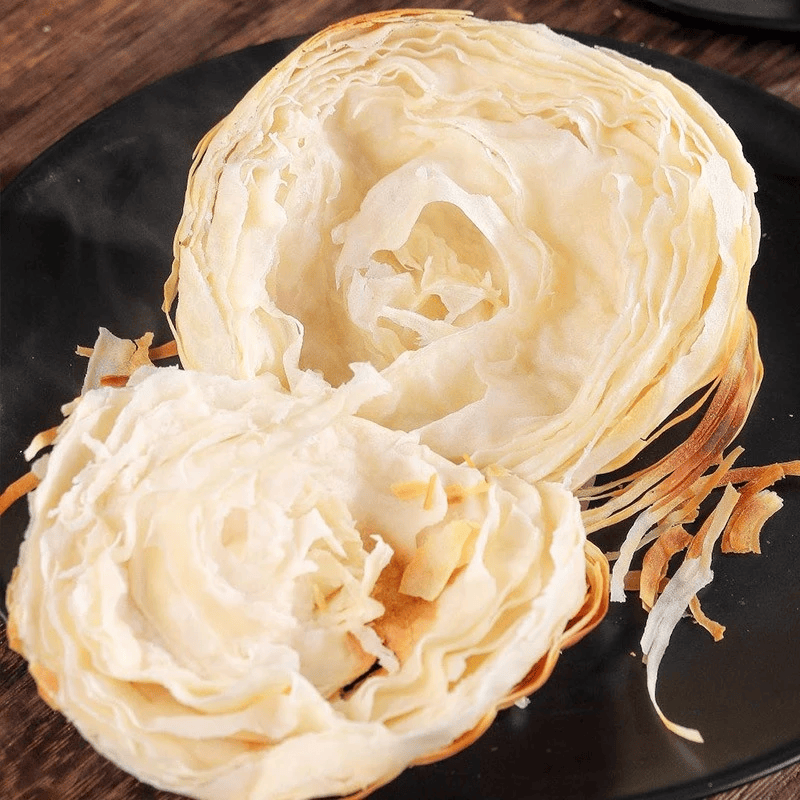 潼苏祥老潼关千层饼潼关特产肉夹馍生饼胚白吉饼烧烤饼早餐手抓饼 千层饼胚4斤共20片送纸袋