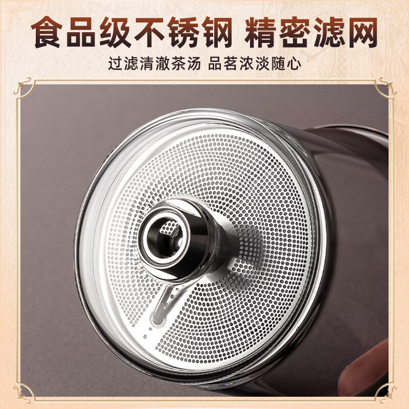 BVGMAV玻璃茶水分离杯茶杯男士泡茶专用高颜值2026新款耐高温防爆防摔杯 磁旋泡茶壶