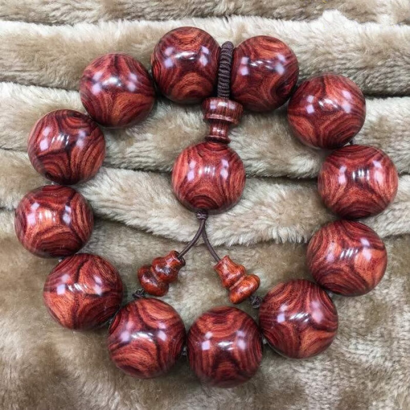 嘉屹 紫檀柳手串越南1.82.0似海南对眼鬼脸麒麟眼佛珠手链送礼 2号 3.