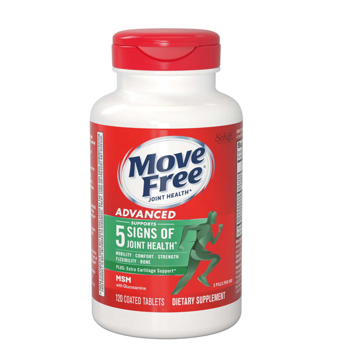 Move Free益节氨糖软骨素 绿瓶120粒 维骨力中老年人 美国进口【粉丝专享】