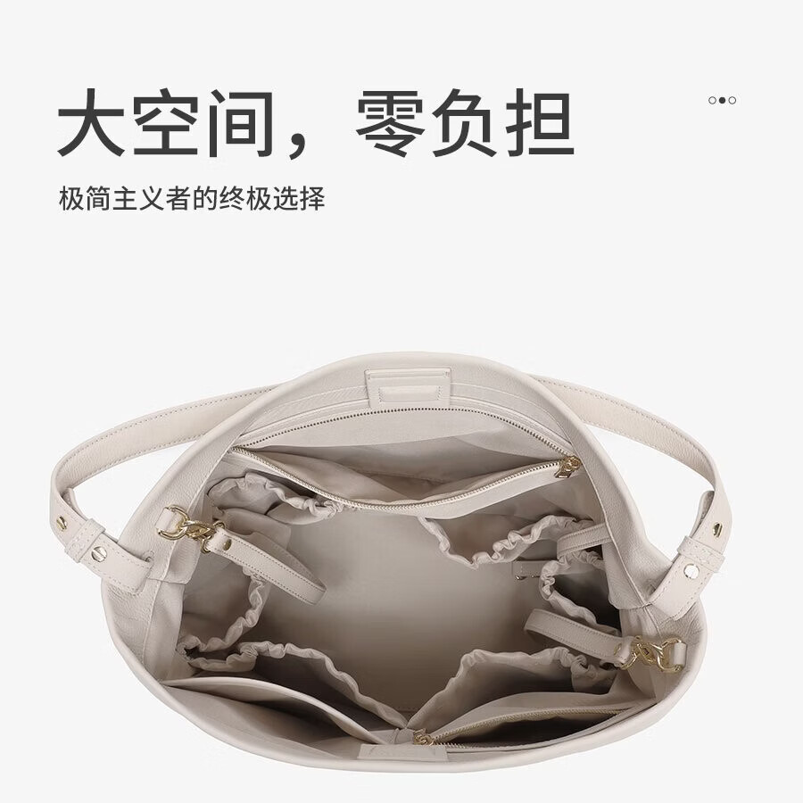 RIVA VOGEL大容量妈咪包托特单肩斜跨两用轻便母婴外出收纳百搭经典包待产包 奶茶咖