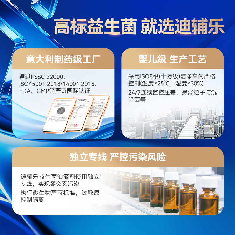 迪辅乐dipro小安比宝婴新生儿益生菌滴剂婴儿0-3个月肠胀气宝宝肠胃养护 【冰袋冷藏发货】小安比宝 10mg*1瓶 10ml/瓶
