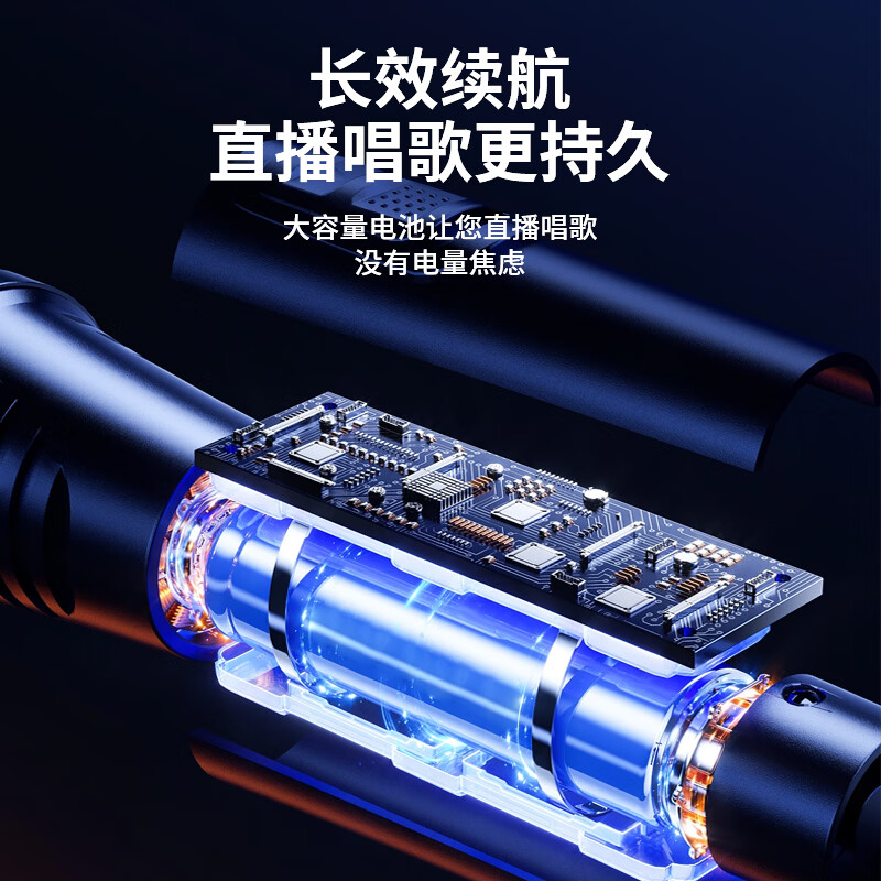 飞利浦(PHILIPS)DLM3035C自带声卡麦克风一体机无线话筒主播专用直播间户外手机平板直播设备防风降噪无线麦混响 3035C声卡麦无线版【手机和音响接收器+无线耳机