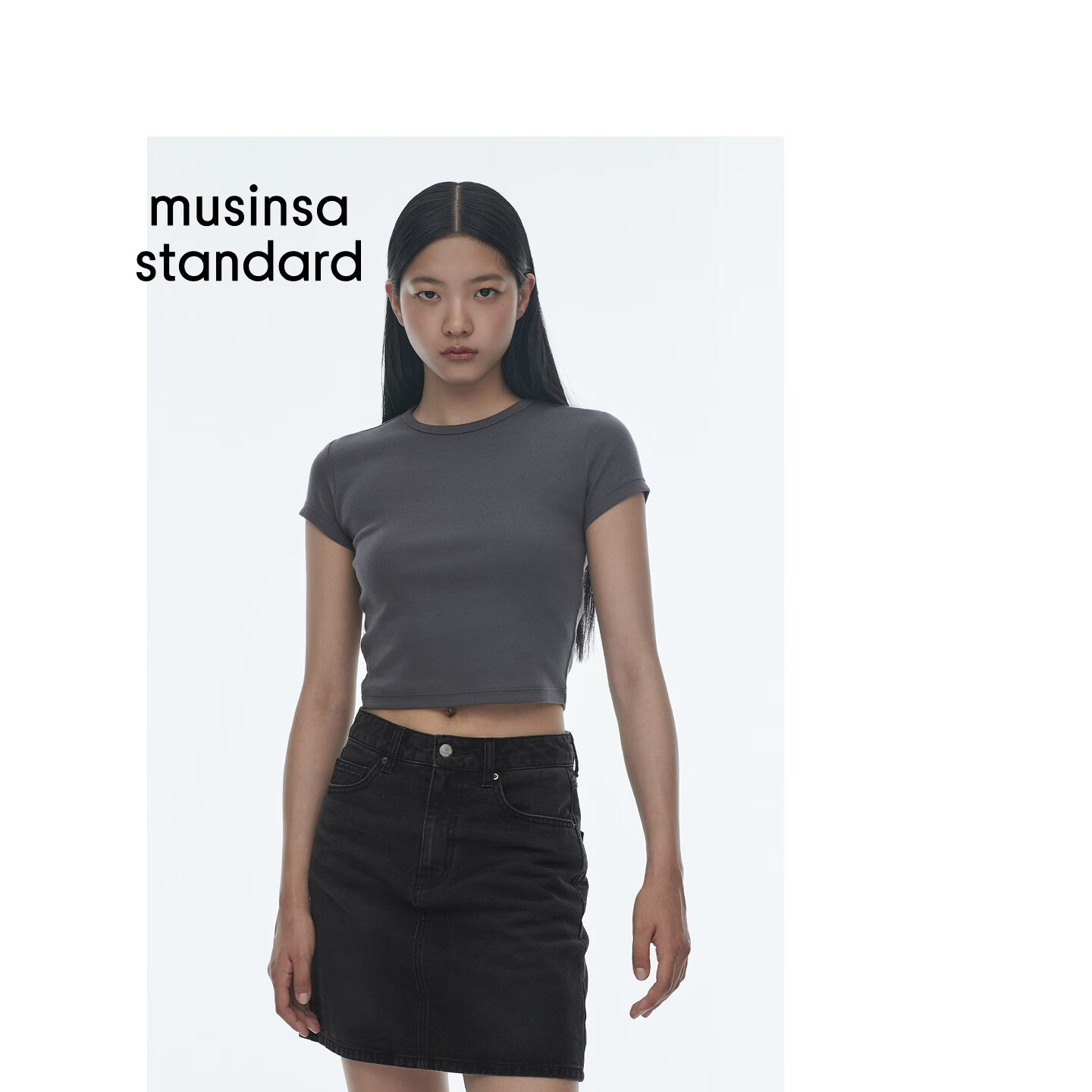 MUSINSA STANDARD【宇宙甜豆】韩国26夏季新品女士短袖T恤 奶油色(CR) XS