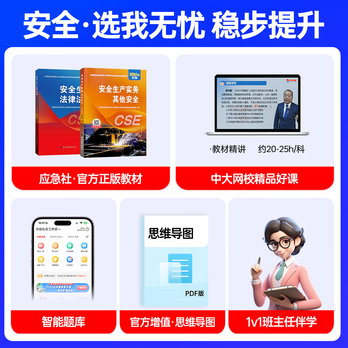 应急社2026年初级安全注册工程师官方教材注安其他建筑化工煤矿金属非金属矿山道路运输法律法规初级安全注册工程师2026教材 2026现货【官方教材】网课+题库+资料 其他安全·全2科