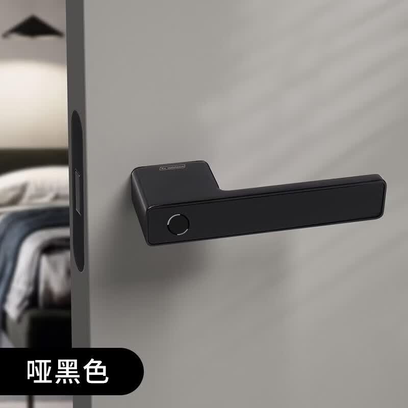 家用门锁隐形指纹锁磁吸蓝牙智能锁全自动上门安装防盗 富士白(带钥匙+常开模式+指纹+蓝牙)